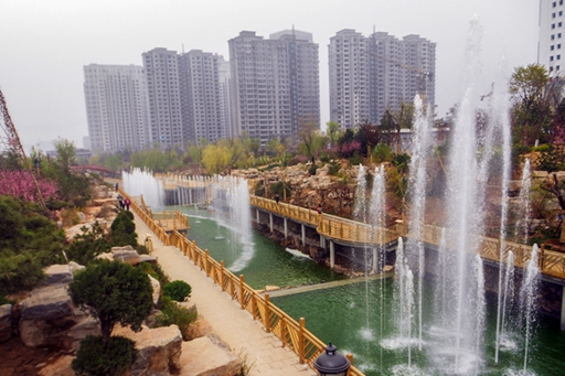 济南历下洪山大沟景观建设蘑菇视频